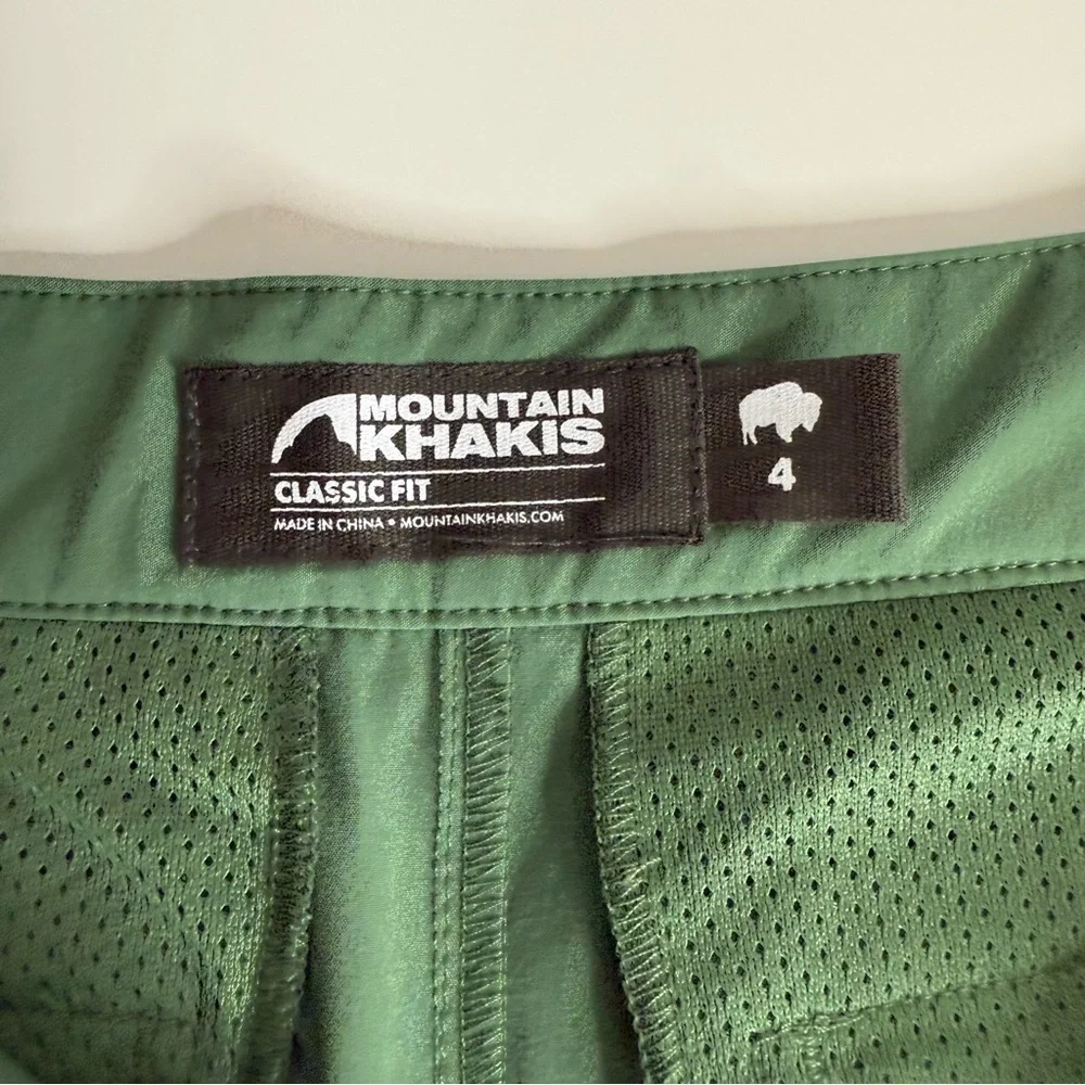 Mountain Khakis Green Lagoon Trail Shorts Classic Fit- Size 4 NWT - Picture 12 of 16